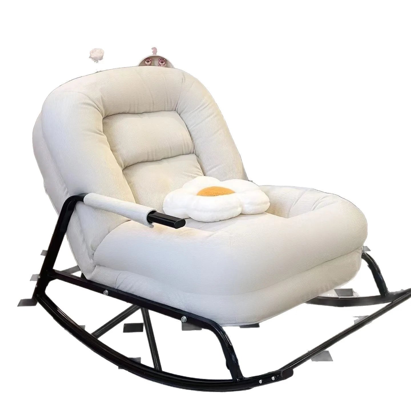 Minimalist Rocking Lazy Sofa Chair for Adults Home Office Nap Lounge Comfortable Single Seat
