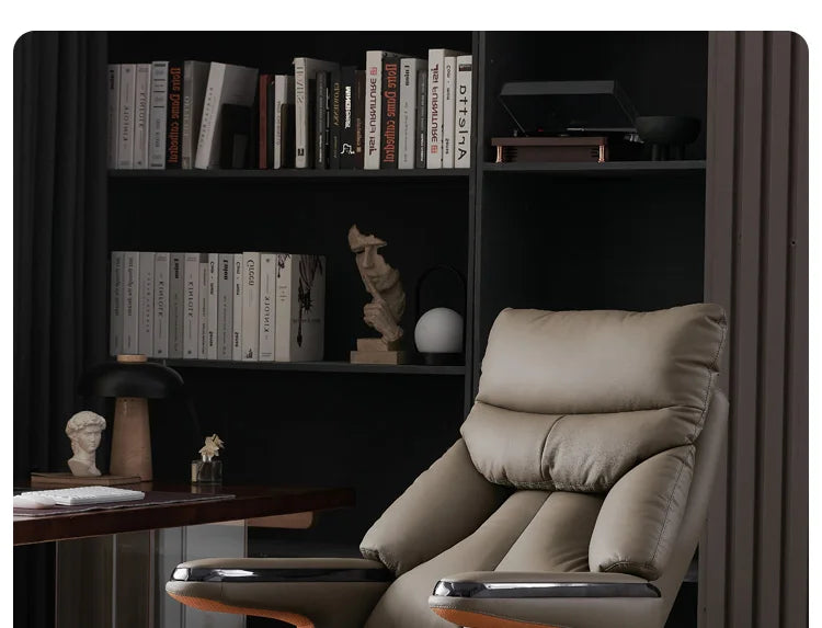 N49 J Heating Massage Office Chairs Ventilation Leather Relaxing Portable Desk Chair Recliner Nordic Comfy Silla Home Office