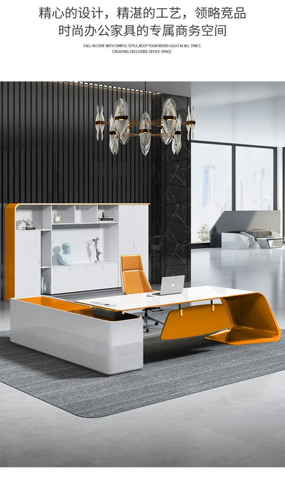 Minimalist Atmosphere Office Desk Computer High Single Fashionable Office Desk Irregular Office Furniture Der Schreibtisch XYOD