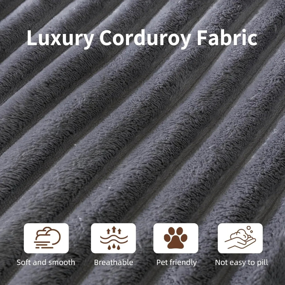 Cloud Sofa 110'' Modular Sectional Couch with 2 Movable Ottoman U Shaped Deep Seat Boneless Sofa for Living Room