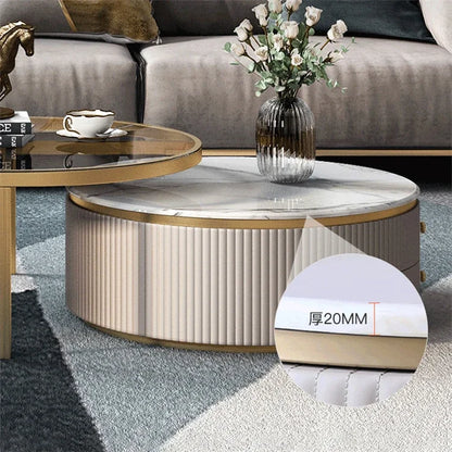 Modern Marble Coffee Tables For Simple Small Apartment Living Room Furniture Sofa Side Household Storage Cabinet End Table Set