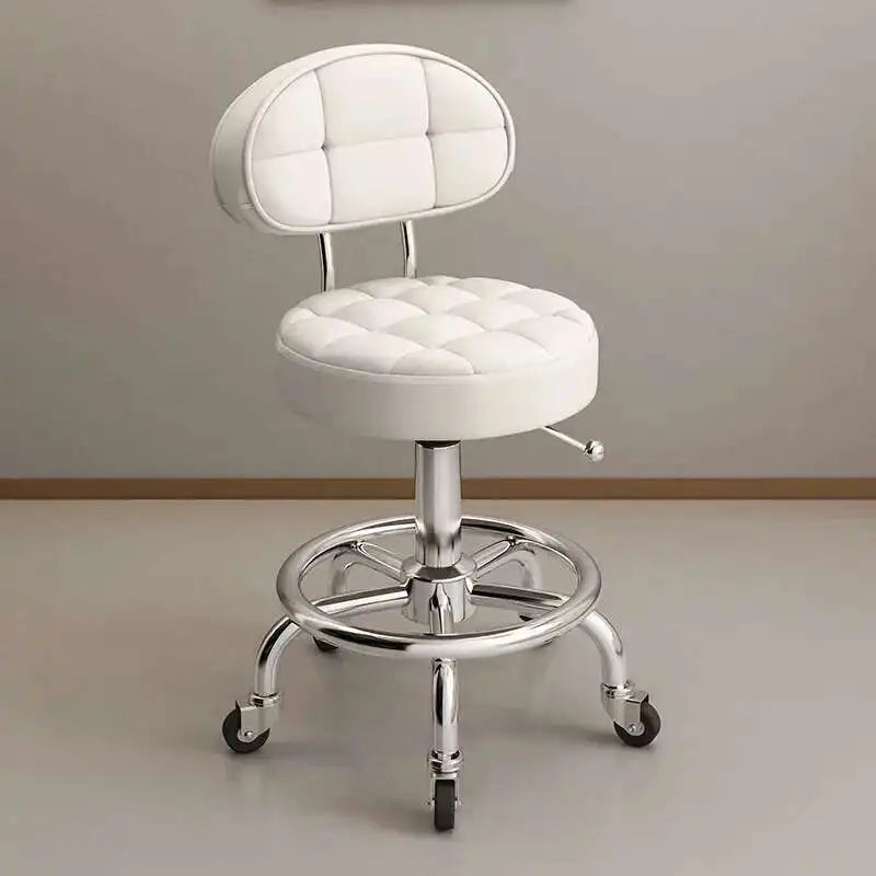 Aesthetic Hairdressing Chair Backrest Simple Rolling Rotating Barber Chair Portable Mocho Cadeira Barber Equipment MQ50BC