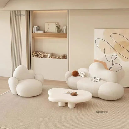 Simple Small Apartment Living Room Sofas Nordic Home Balcony Single Back Sofa Chair Beauty Salon Lounge Reception Double Sofas