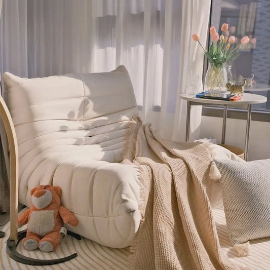 Viral Caterpillar Lazy Lounger Reclining Sleeping Single Seater Sofa Instagram-Worthy Bedroom Balcony Tatami Armchair