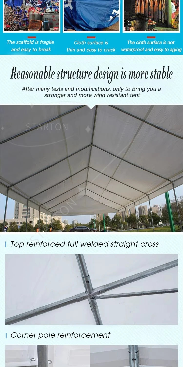 PVC Steel Customized Tent Beach square Outdoor Park Cook Food Awning Party Vendors Setting up Stalls BBQ Leisure Camping