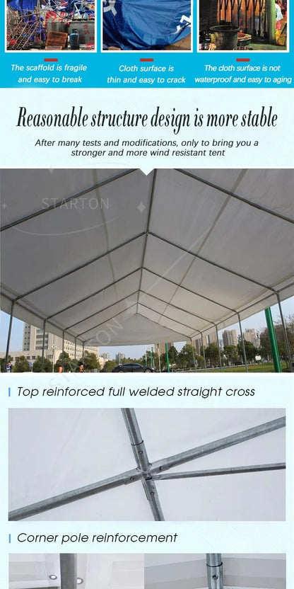 PVC Steel Customized Tent Beach square Outdoor Park Cook Food Awning Party Vendors Setting up Stalls BBQ Leisure Camping