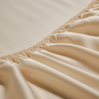 Premium 4/6pcs Egyptian Cotton Bed Sheet Set Soft Long Staple Cotton Bedding Set Luxury Silky Fitted Sheet Flat Sheet Pillowcase