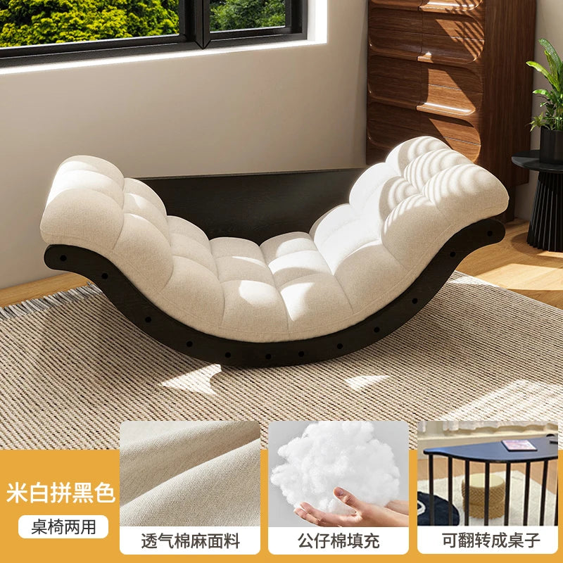 Rocking chair adult 2024 new lazy sofa balcony single sleeping master bedroom recliner leisure banana chair