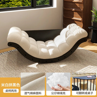 Rocking chair adult 2024 new lazy sofa balcony single sleeping master bedroom recliner leisure banana chair