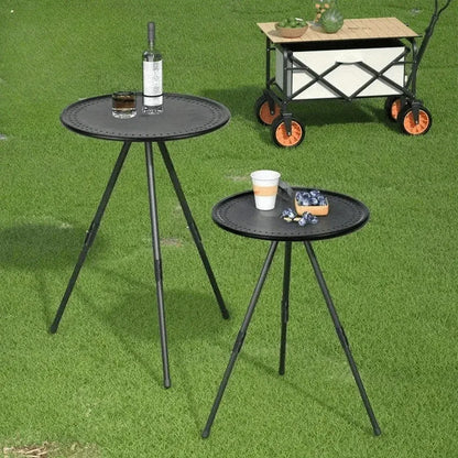 Outdoor Portable Folding Table Ultra Light Camping Triangular Support Small Round Table Adjustable Table Chair Simple Tea Table
