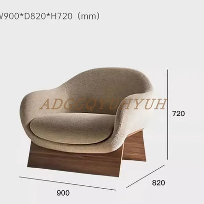 LXMedieval new single sofa chair designer living room hotel solid wood art leisure chairSSS