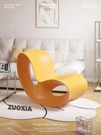 Nordic designer rocking chair, creative lounge piece for villa living room, balcony, or lazy bedroom area