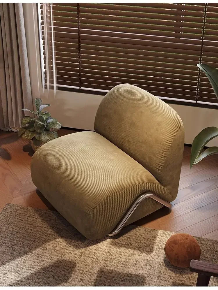 Medieval Chaise Lounge Single Sofa Chair Leisure Chair with Backrest for Living Room Hotel Homestay Reception Area Modern Home