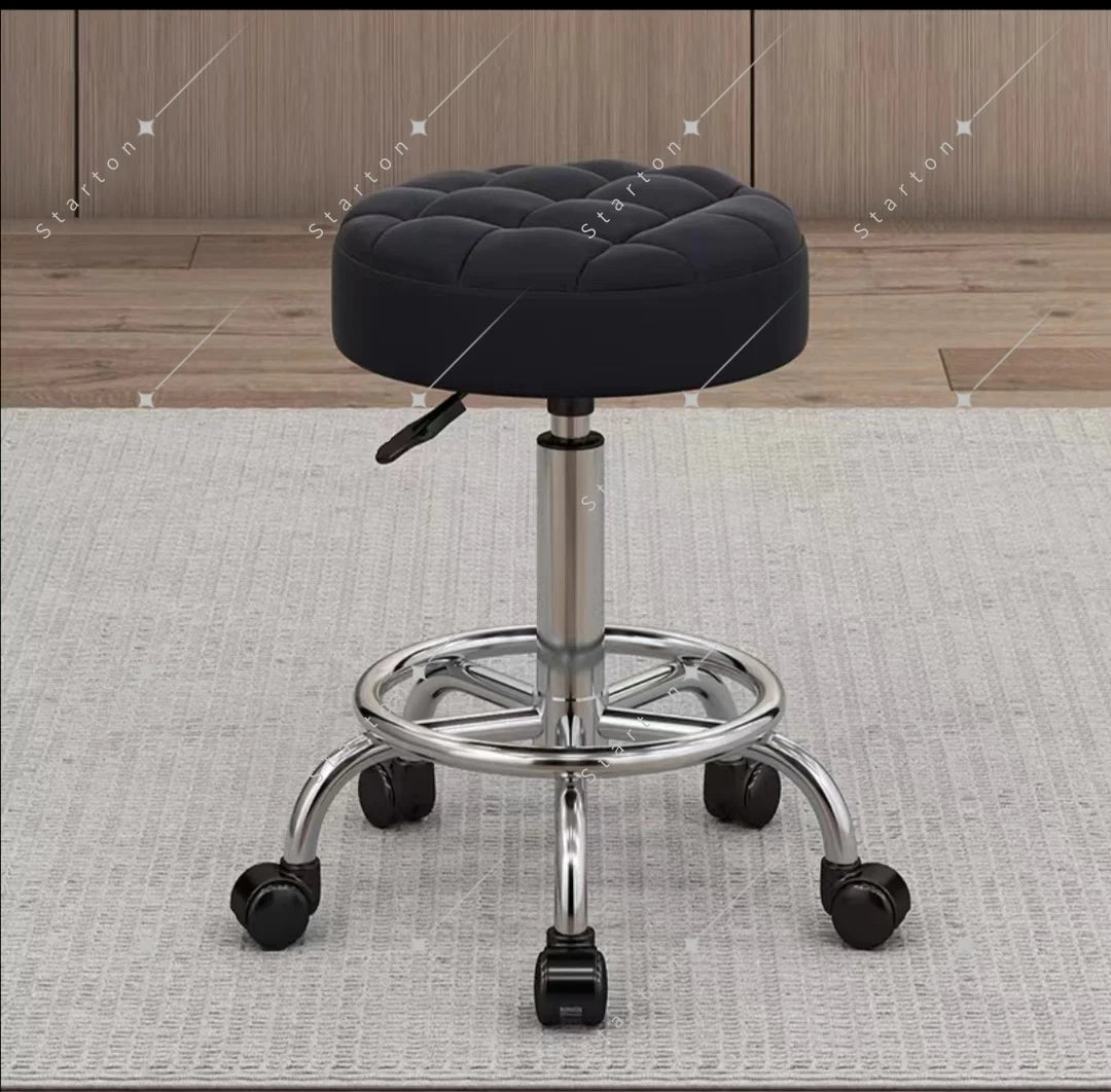 Leather Swivel Bar Stool With Back for Home Bar School Mall Gym Workshop Restaurant Outdoor Staircase