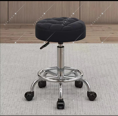 Leather Swivel Bar Stool With Back for Home Bar School Mall Gym Workshop Restaurant Outdoor Staircase