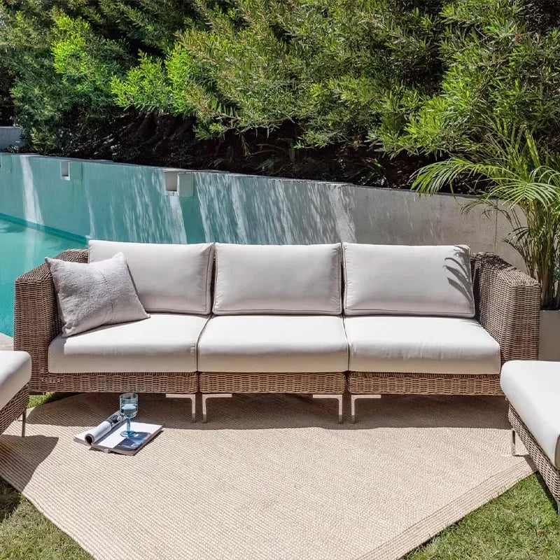 Outdoor rattan sofa outdoor rattan garden homestay sofa furniture