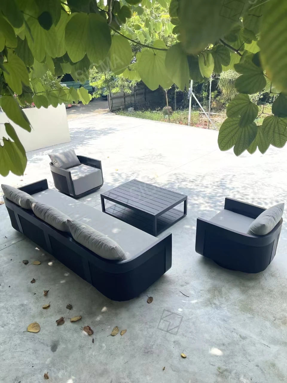 Sigma Designer Aluminum Furniture with Cushions Sofa Set Living Room Garden Patio Hotel Sectional Outdoor Sofa