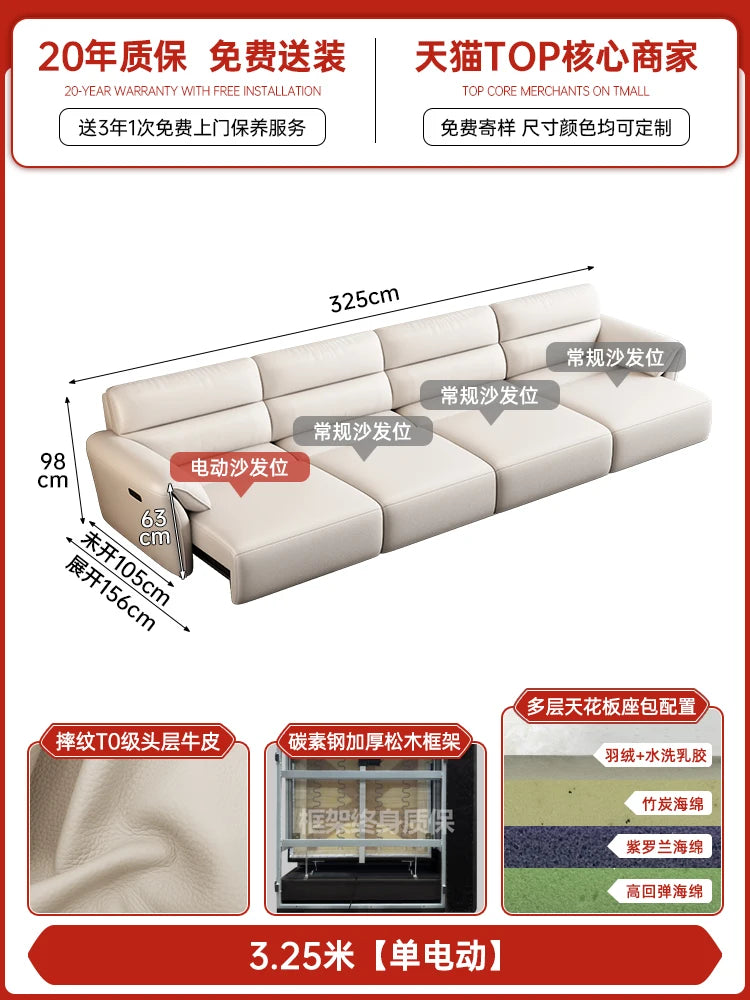 Minimalist Modern Sofa Electric Adults Cushion Comfortable Double Sofa Floor Apartment Divani Da Soggiorno Home Accessories