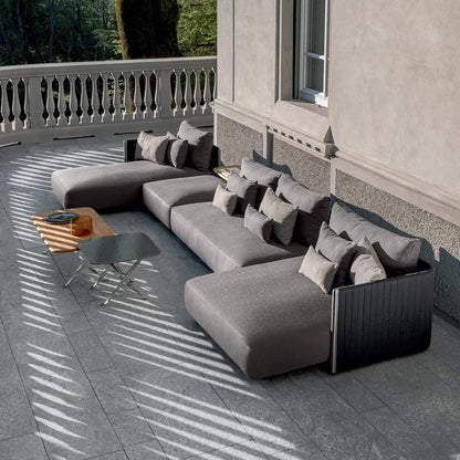 Outdoor rattan sofa, terrace, leisure rattan chair, tea table, courtyard villa, garden, living room, sunroom, rattan sofa combin