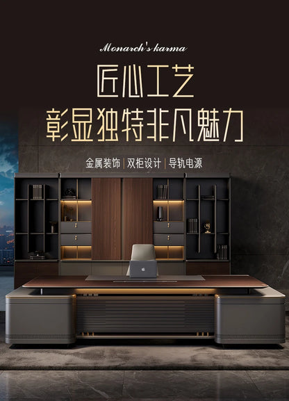 Filing Cabinet Luxury Large Computer Tables Modern Minimalist Executive Manager President Table Office Combination Furniture