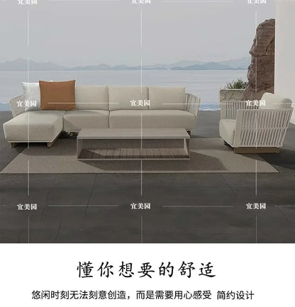 Leisure Outdoor Sofas Balcony Accent Design Courtyard Hotel Garden Sofas Floor Nordic Office Furniture Arredo Giardino Lshysf