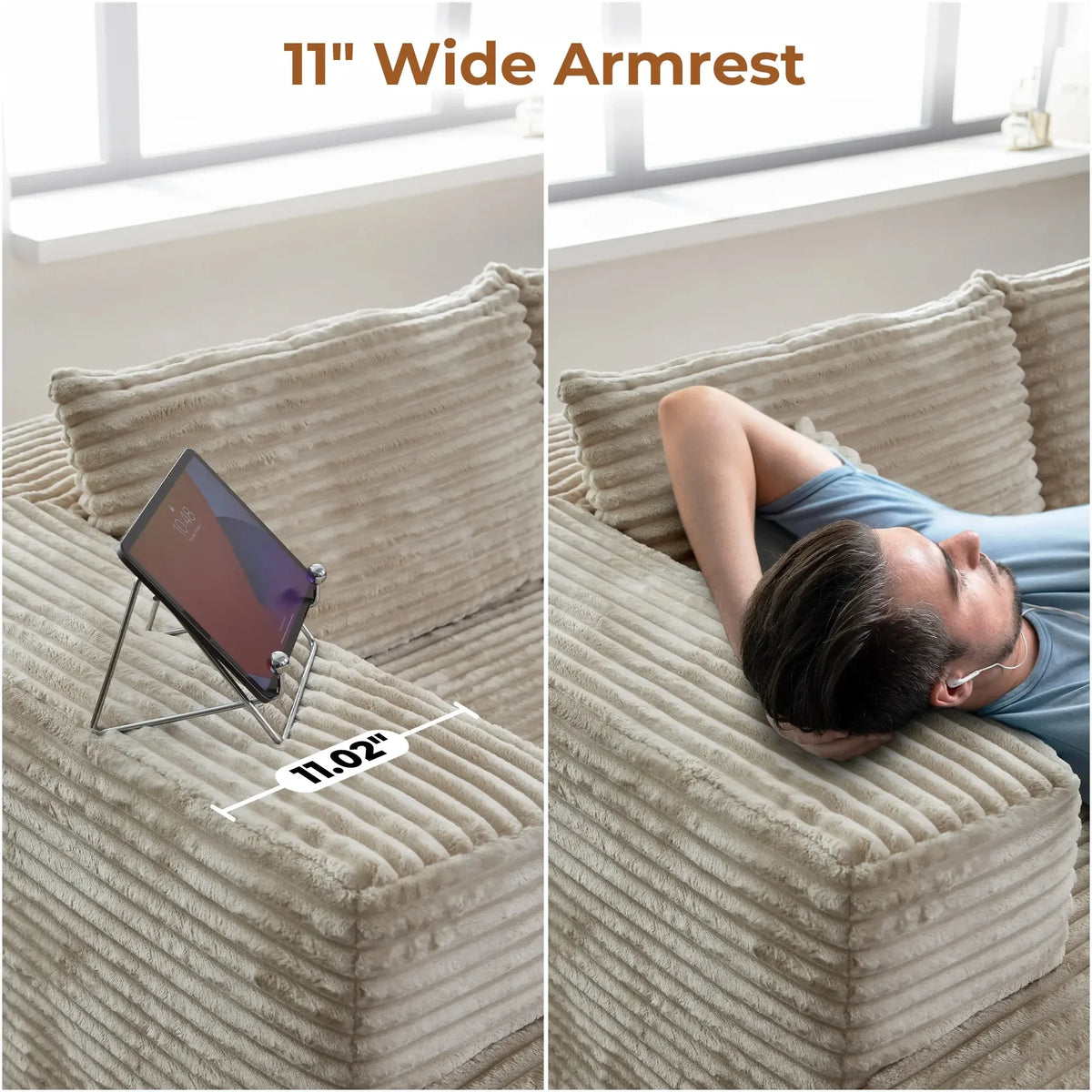 Modular Sectional Sofa Couch Compression Packing Sofa L-Shape Modular Sectional Sofa With Chaise No Assembly Required