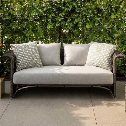 Outdoor sofa courtyard terrace simple rattan sofa waterproof sunscreen balcony rattan chair furniture