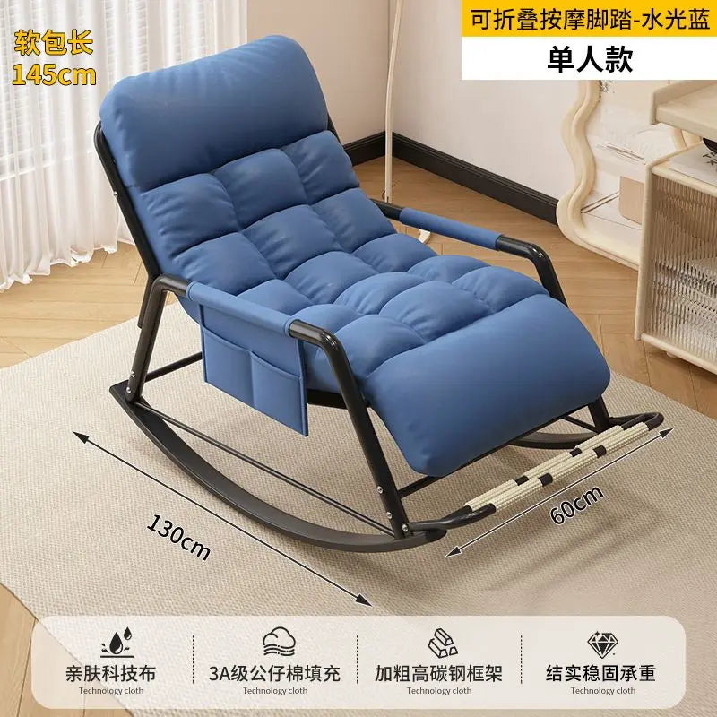 Recliner Rocking Chair Sitting and Sleeping Dual-purpose  Lunch Break Chair Balcony Home Leisure Lazy Sofa Chair Ergonomic