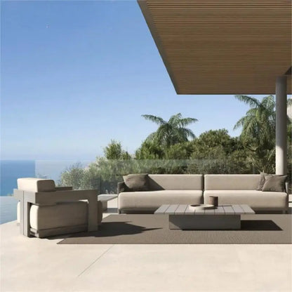 Outdoor villa terrace garden sun protection aluminum alloy sofa furniture set