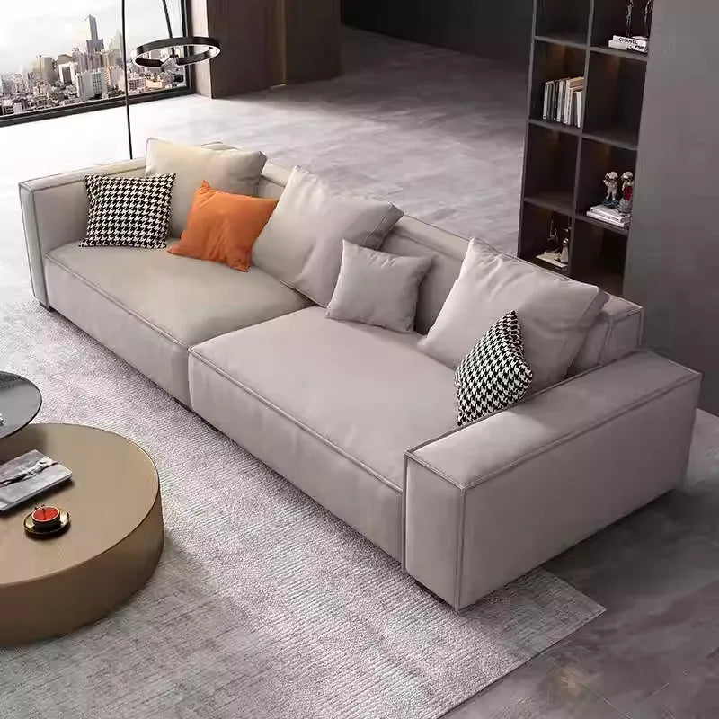 Luxury Charging  Sofas Bed U Shaped Sectional Furniture 7 Seat Modern European Fabric Living Room Sofas Set