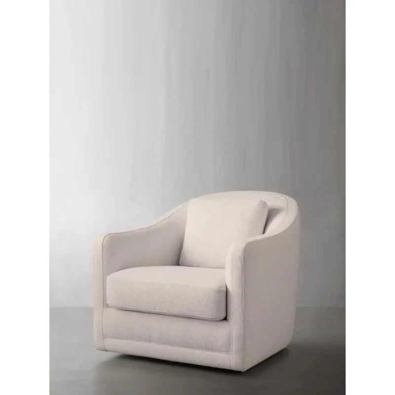 Nordic minimalist rotating single person sofa chair, living room balcony, leisure chair, hotel beauty salon reception chair, laz