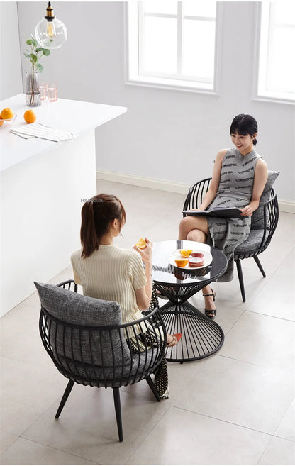 Living Room Furniture Bedroom Light Luxury Minimalist Single Sofa Chair Lounge Chair Nordic Wrought Iron Living Room Chairs