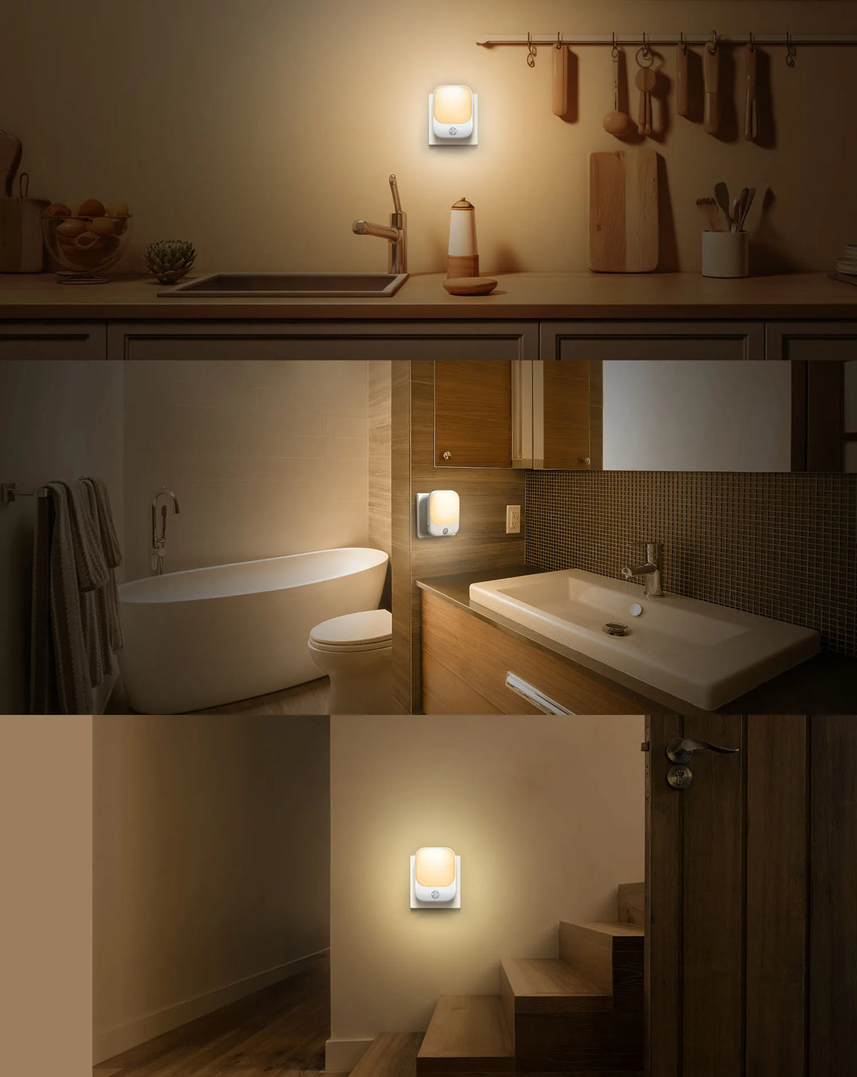 1pc/2pcs EU Plug in LED Motion Sensor Night Lights for Kids Bedroom Auto Dusk to Dawn Sensor Dimmable Wireless Cabinet Lamp