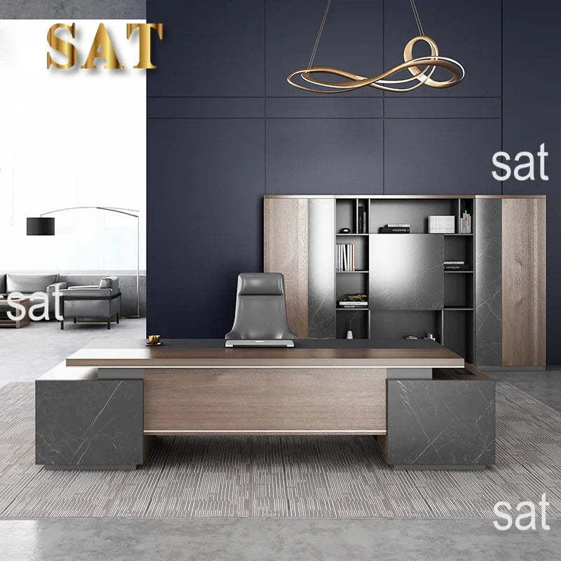 #V New 2024 Boss L Shape Luxury Office Furniture Manager High Tech Modern Executive Ceo Office Desk