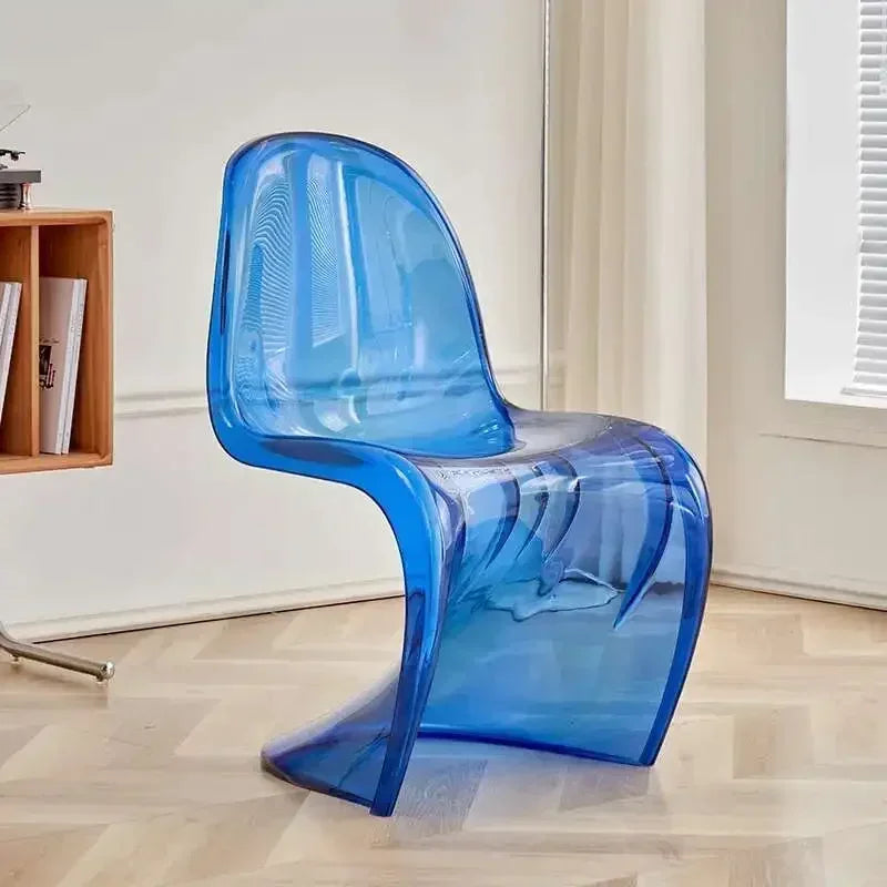 Transparent Plastic Chair Living Room Relax Backrest Waiting Cafe Chair Hotel Acrylic Design Dining Stool Nordic Furniture