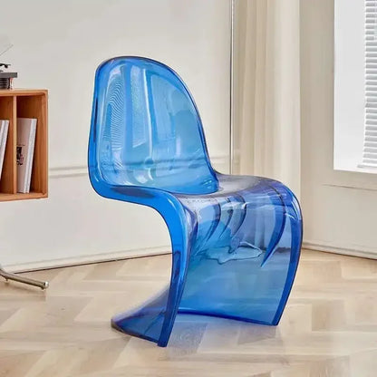 Transparent Plastic Chair Living Room Relax Backrest Waiting Cafe Chair Hotel Acrylic Design Dining Stool Nordic Furniture