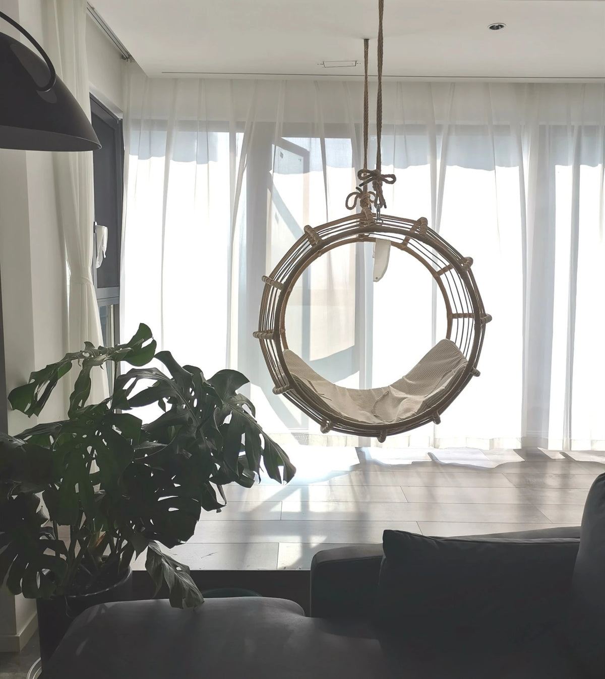 Interior and exterior swings for household balcony hammock outdoor imitation rattan chair round cradle chair hanging chair