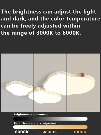Modern cloud ceiling lamp with remote control, suitable for living rooms，bedrooms, LED lighting fixture, home decoration