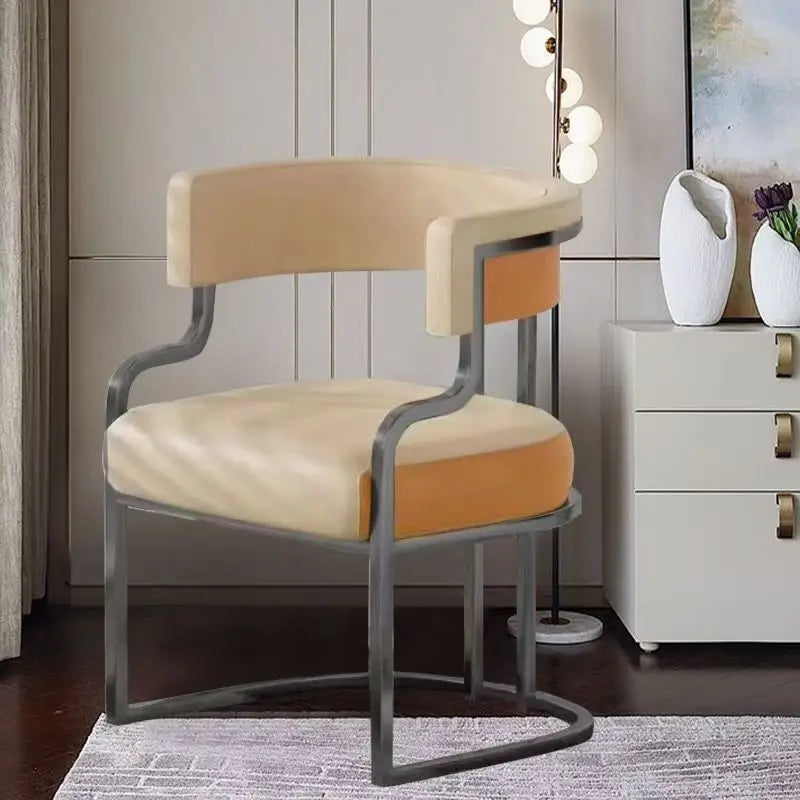 Modern Light Luxury Accent Chair Premium Dining Chair for Salon Reception Office Conference Hotel Lounge Makeup Nail Studio