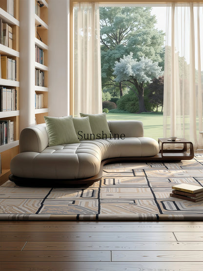 Arc corner sofa living room corner creative coffee table combination furniture simple and modern