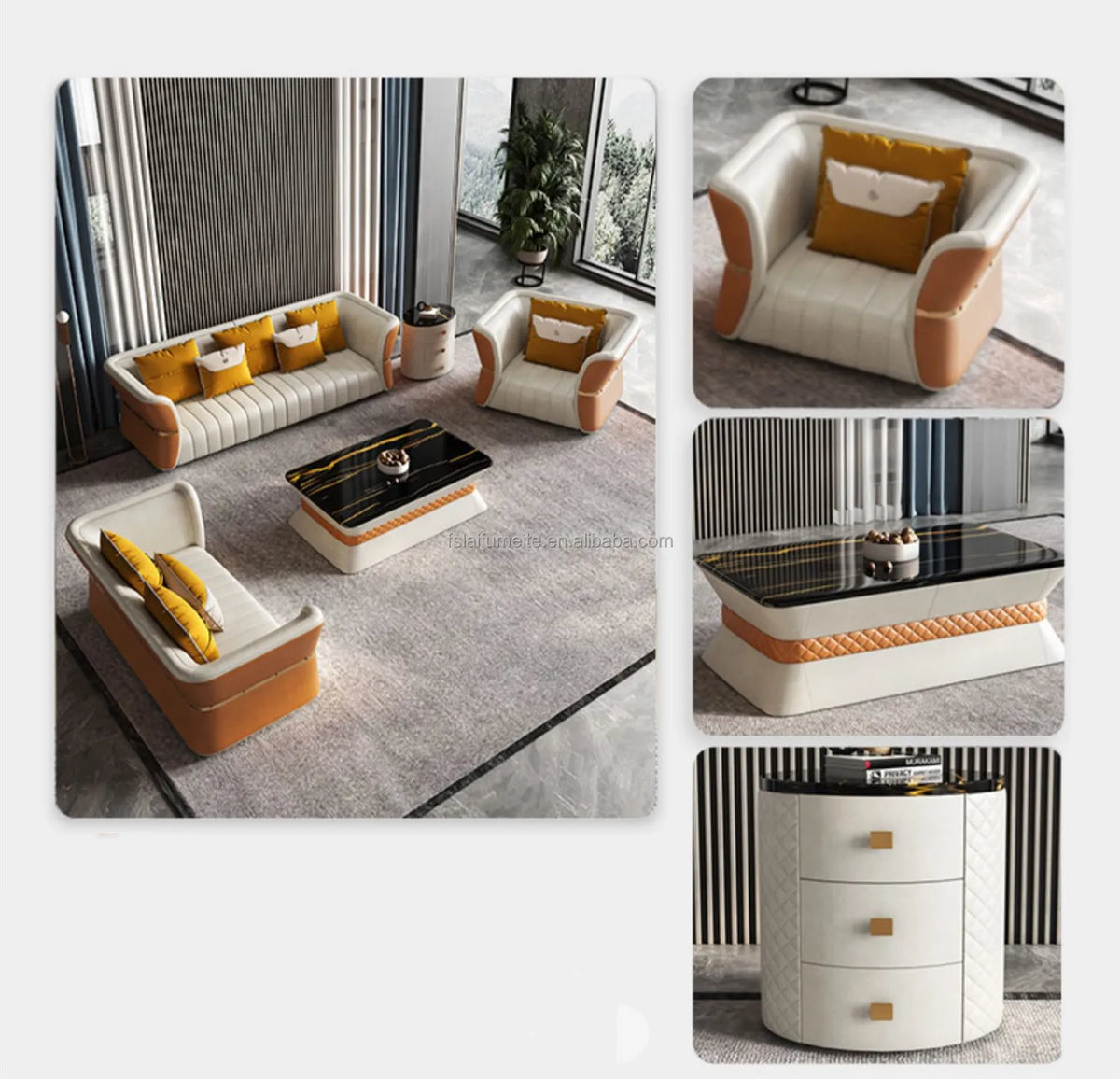 Light Luxury Leather Sofa Set Living Room Modern Sectionals Couch Lounge Custom Sofa Set Furniture for Home Living Room Sofa Set