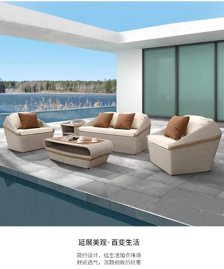 Minimalist Design Outdoor Sofas Luxury Accent Personality Nordic Garden Sofas Creative Hotel Furniture Arredo Giardino Lshysf