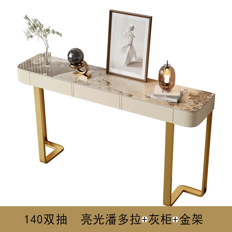 Italian Luxury Console Table With Storage Thin Living Room Entrance Console Table Rectangle Glam Woonkamer Tafel Furniture