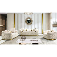 High-end custom luxury villa 3 2 1 seat sofa set furniture living room modular Italian modern design fabric combination sofa