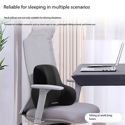 Car Neck Pillow Memory Foam Headrest Cushion Breathable Lumbar Back Support Pillow Relieve Fatigue for Car Seat Office Chair