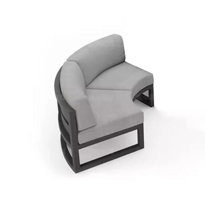 Premium Outdoor sofa combination villa courtyard garden waterproof and sunscreen terrace outdoor leisure arc shaped sofa