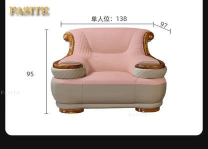 Modern simple ebony leather sofa new Chinese living room size apartment solid wood first layer cowhide new combination