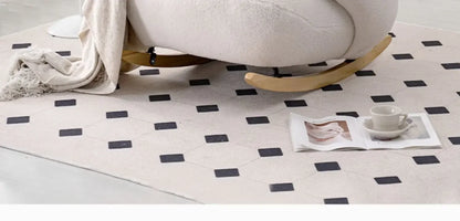 A  New Arrivals White Rocking Chair Living Room Adult Recliner Home Lounge Sofa Chair Lambswool Rocking Chair