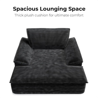Nordic Sofabed Vacuum Compression Sofa Bed Modern Simple Lazy Sofa Bed  Thick Strip Velvet Large Sofa Bed Living Room Furniture