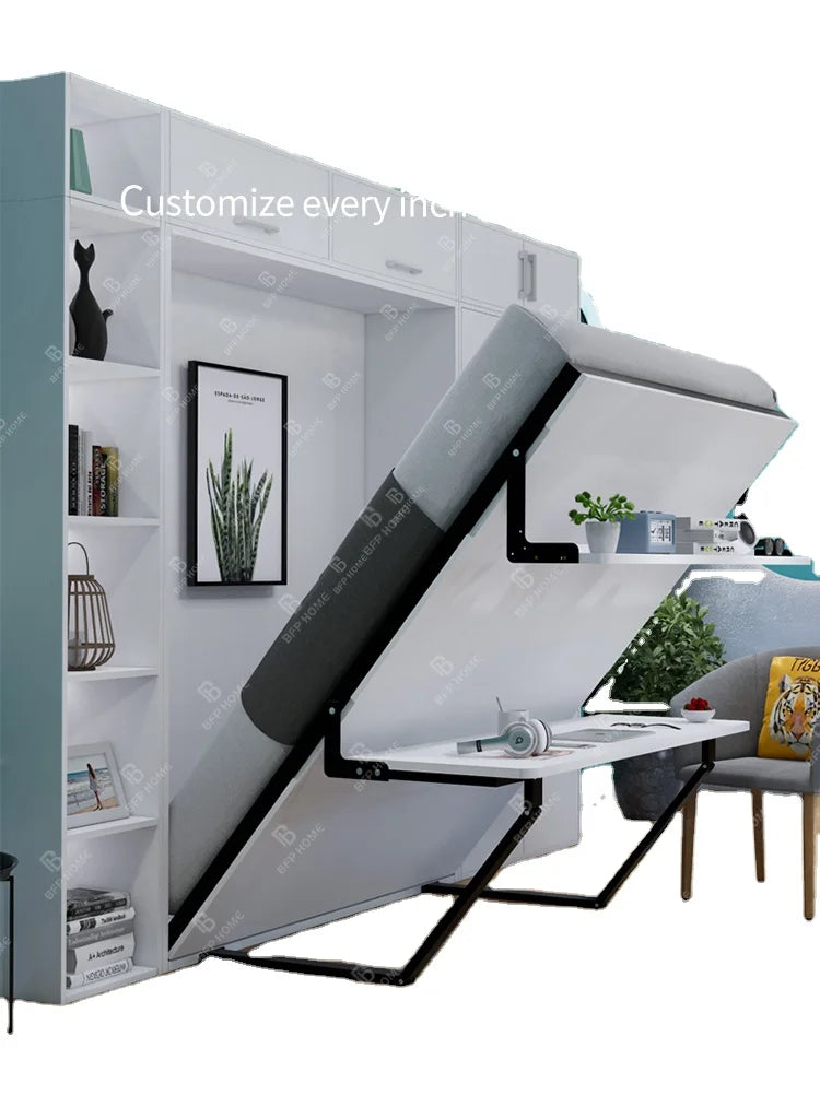 High Quality Modern Style Murphy Wall Bed Intimate Integrated Design Multi Function Vertical Rotating Murphy Bed for Apartment